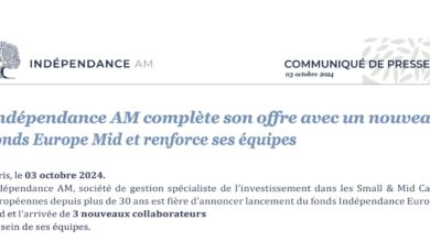 Indépendance AM complète son offre avec un nouveau fonds Europe Mid et renforce ses équipes